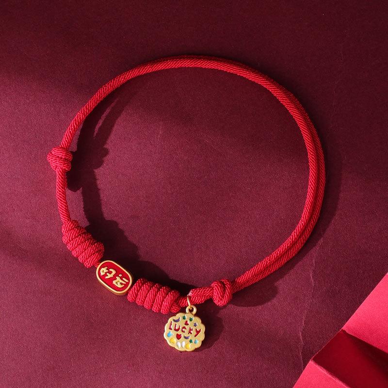 Handmade Red Rope Pet Necklace: Attract Wealth & Fortune for Cats & Dogs