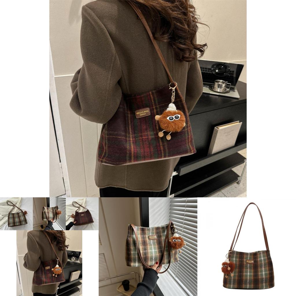 Trendy Street Style Canvas Tote Bag Fashionable Lady's Shoulder Bag 2023 Winter