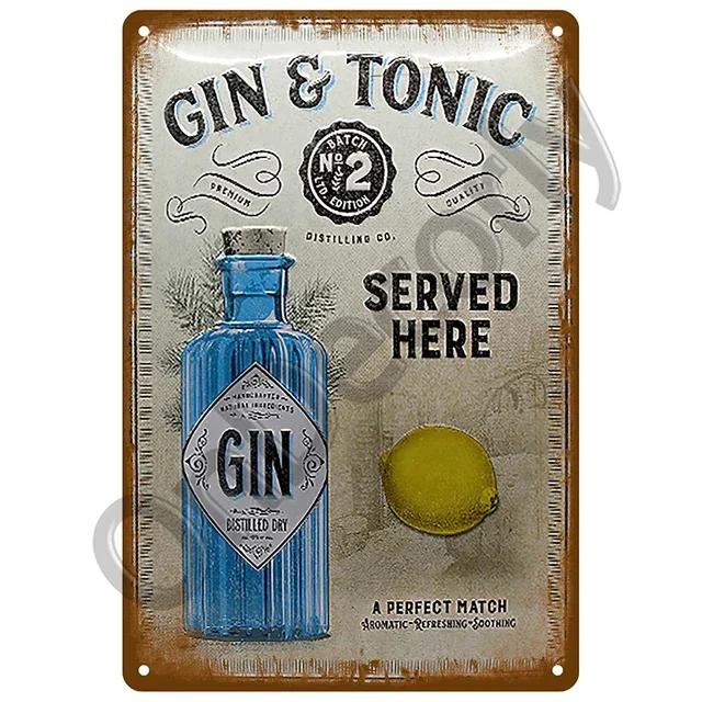 Vintage Metal Plaque Sign  Beer  Cocktail Wall Art for Bar Pub Club Man Cave  Retro Tin Sign Decor  Iron Painting Poster for Hom