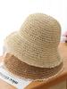 Summer Lace Brim Straw Hat Handmade Weave Hollow Foldable Sun Panama Casual UV Sunscreen Beach Cap Korea Fashion Foldable Bucket