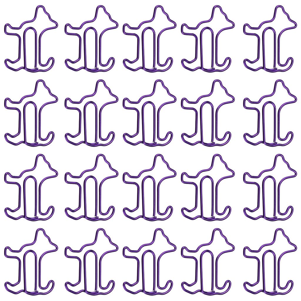 20Pcs Paperclips Bookmarks Metal Cartoon Shaped Office Supplies Clips  Puppy