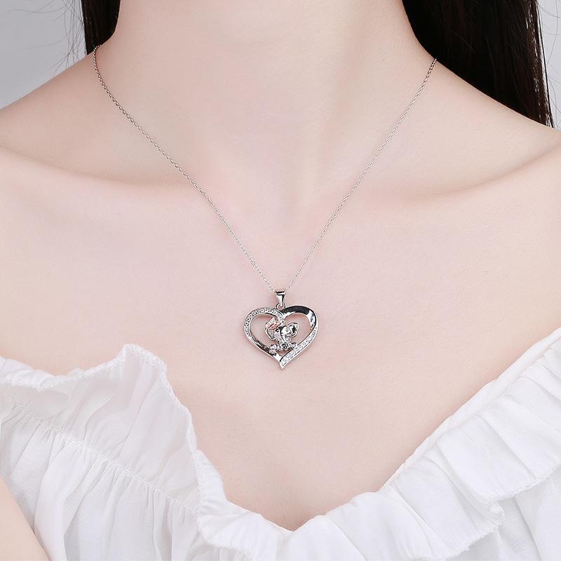 Nou Colier cu Pandantiv Femei Modă Dragoste Fluture Elefant Serie Animal Frumos