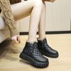 New Women's Boots Winter Velvet Warm Shoes Casual Mid Top Girls Shoes Trendy Thick Bottom Comfortable Womens Snow Boots Solid