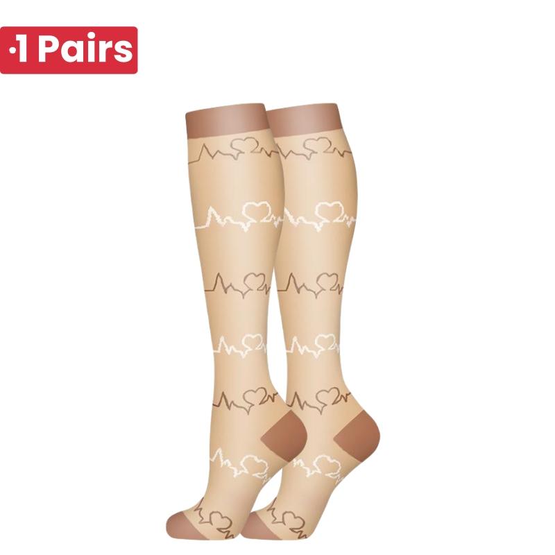 1Pairs 58 StylesNew Flower Animals Compression Socks for Leggings Breathable Running Pressure Soccer Adult Socks Pressure Socks