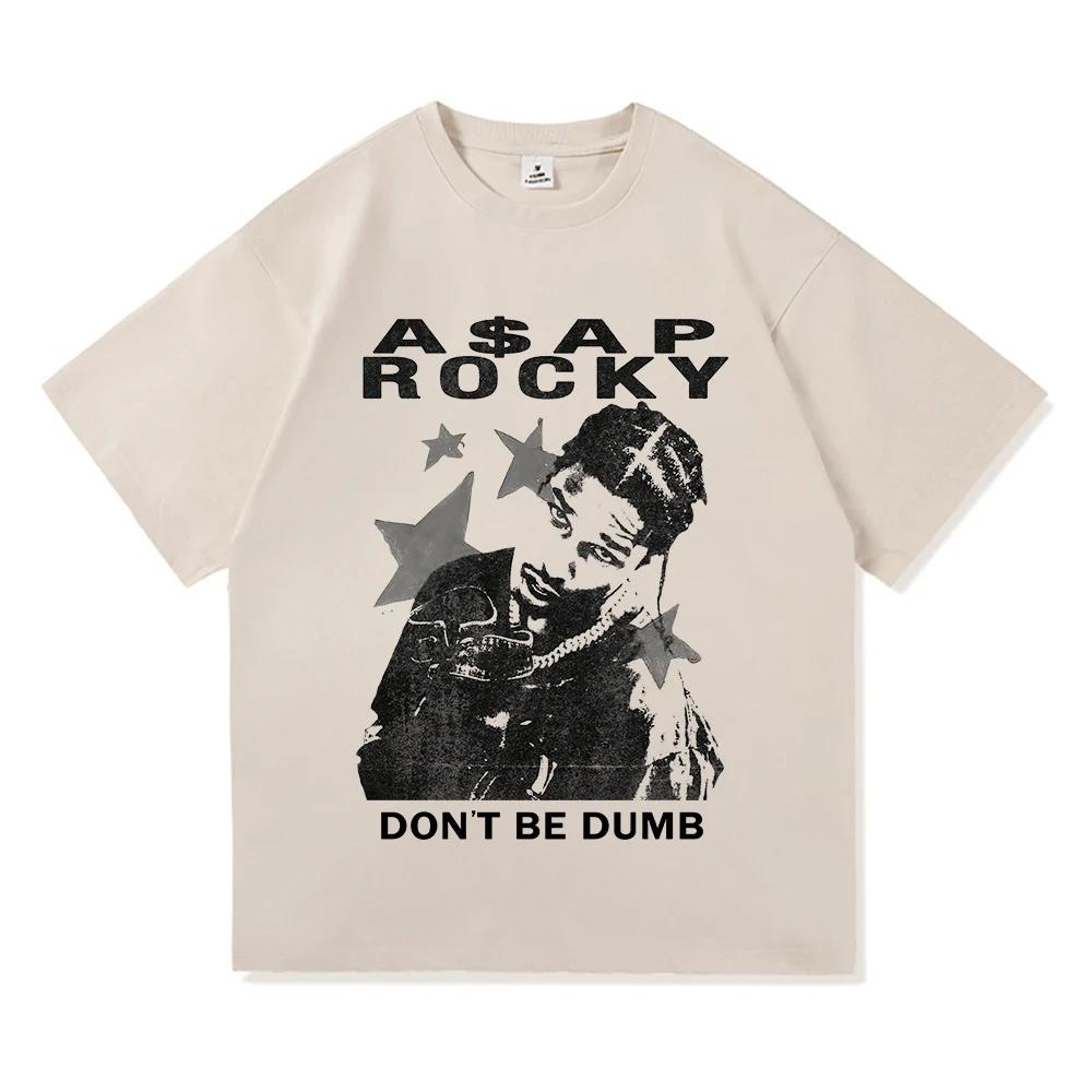 A Rocky 2026 New Album Dont Be Dumb Tee Shirt Fashion Unisex Women Clothing Harajuku High Quality Tops Cotton TShirts Vintage