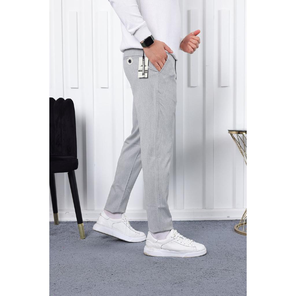 Seasonal Black Slim Fit Lycra Fabric Trousers