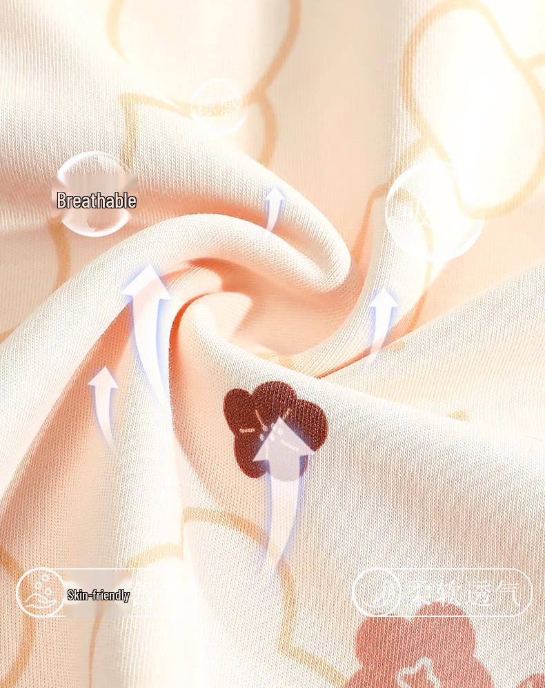 Pure Cotton Women's Sweet Style Long Sleeve Pajama Set - New for Spring, Summer, Autumn 2025.