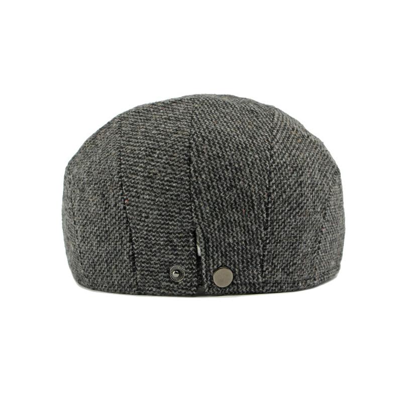 Contrast Color Wool Cotton Cap Autumn Winter Beret Retro Progressive Cap Thick Men's Peaked Cap