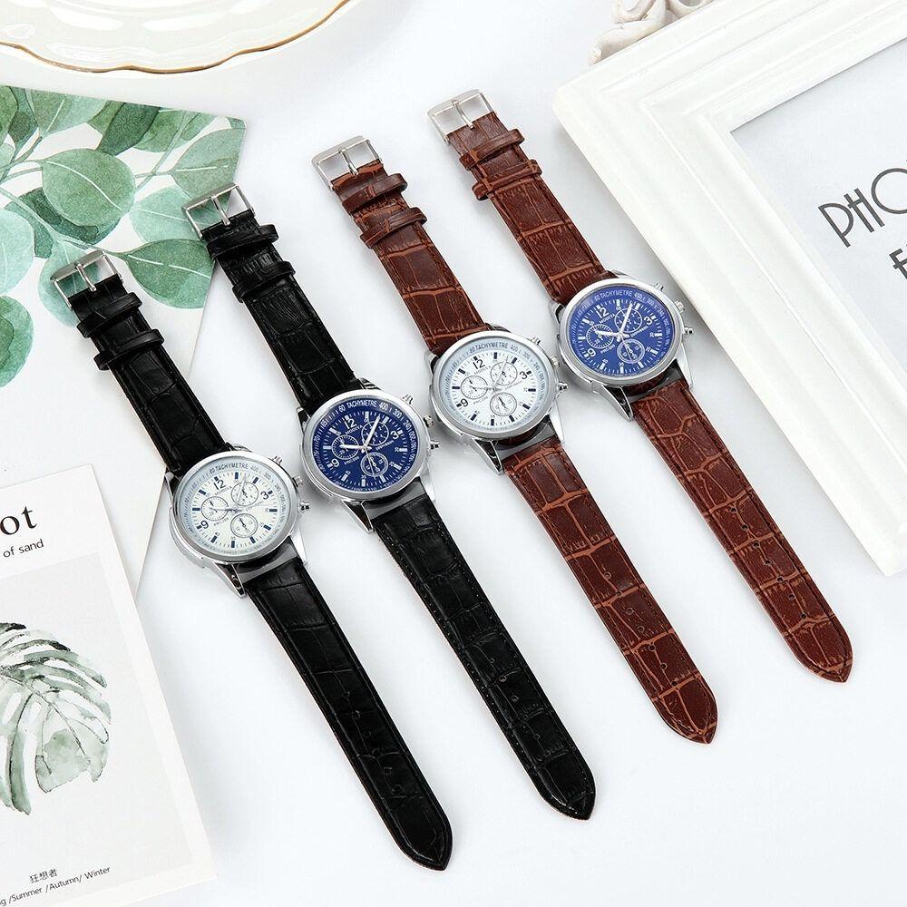 

Casual Men Wristwatch Leather Watchband Business Watch Fashion Quartz Watch