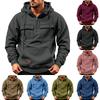 Men's Color Half-Zip Raglan Sleeve Hoodie with Pockets for Winter