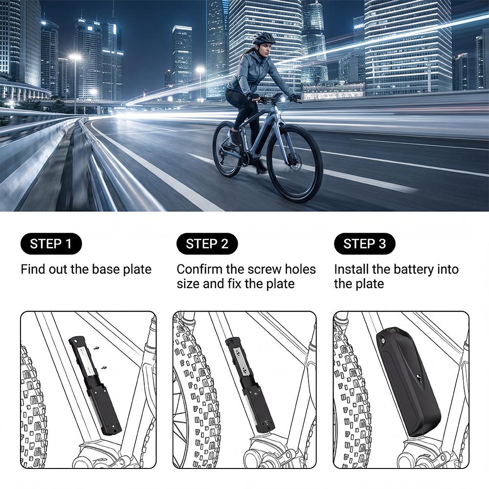 36V E-Bike Battery 15Ah German Stock, 2600mAh 10s6p Lithium Ion Pack with 25A BMS 2A XT60 for High Power Ebike