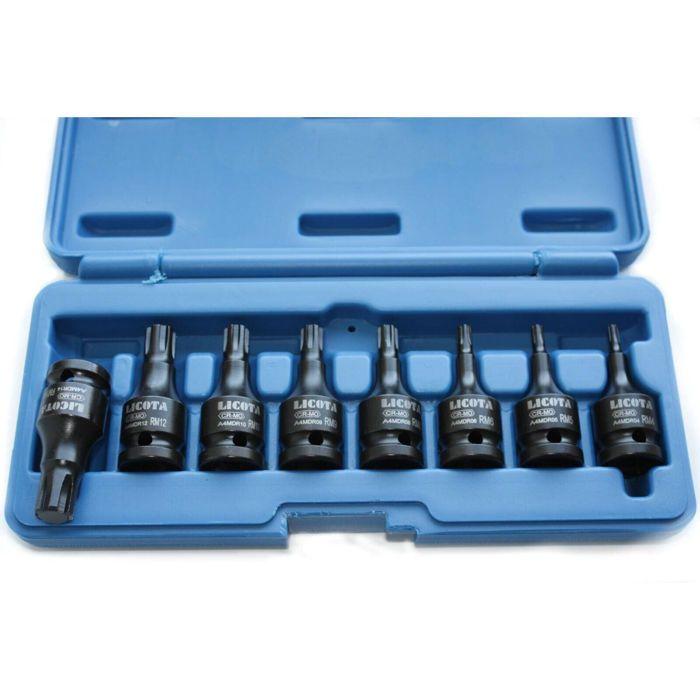 Coffret Douilles à Choc Ribe 1/2" Cr-Mo - Qualité Professionnelle, 8 Pièces