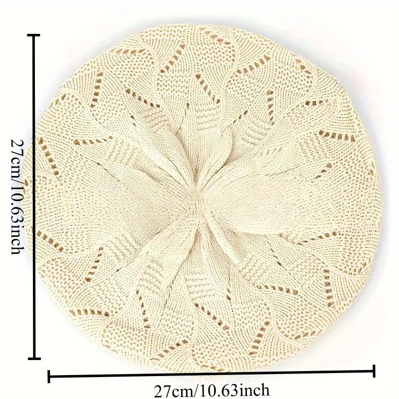 

1 шт. Вязаный берет женский однотонный французский художник повседневный без полей осенняя мода теплая атмосфера литература и искусство бежевый