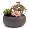 Unglazed Round Ceramic Planter Pot Succulent Cactus Holder with Drainage Perfect Home Office Decoration Wedding Party