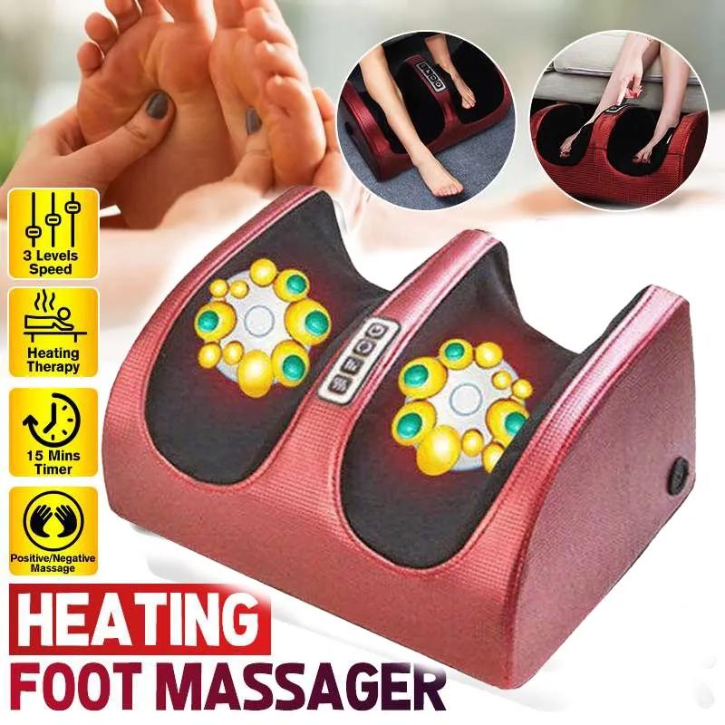 Varm Kompresjon Elektrisk Fotmassasjeapparat Varmeterapi Shiatsu Kneterulle Muskelavslapning Smertelindring Fotspa Maskiner