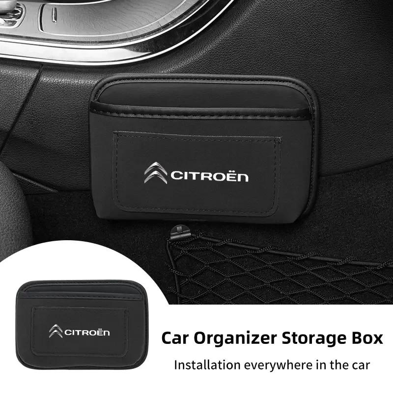 Auto-Aufbewahrungstasche Klebeseite Tür Hängend Handy Geldbörse Box Für Citroen C4 C3 C5 C1 C2 C6 VTS C4L DS3 DS4 DS5 Grand Berlingo