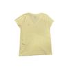 Polo Ralph Lauren Solid Color Logo Embroidered V-Neck Short Sleeve T-Shirt Women Tops Yellow 211682523-089