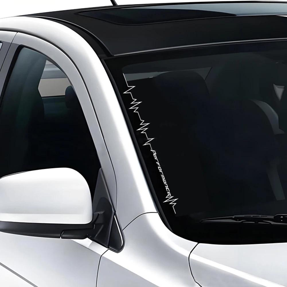 Reflexní výkonová čára srdečního tepu Samolepka na auto Sklo čelního skla Větrný štít Nárazník Kapota Dekorace Samolepka Auto Vozidlo Vinylová dekorace