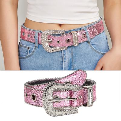 Sommer-Taillengürtel, glänzender Strass-Gürtel für Damen und Herren, luxuriöser, voller Diamanten besetzter Hüftgurt für Jeans, Kleid