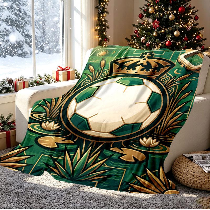 Club Santos Laguna Pattern Blanket for Home Decoration, Bed, Sofa, Car Travel, Camping, Suitable for All Seasons, Birthday Christmas Gift