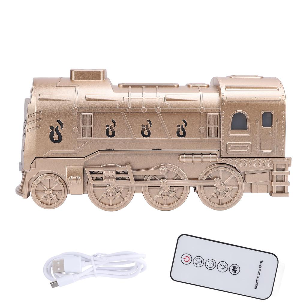 Aromatherapy Diffuser Humidifier with Light 300ml ABS Retro Train Humidifier Essential Oil Diffuser