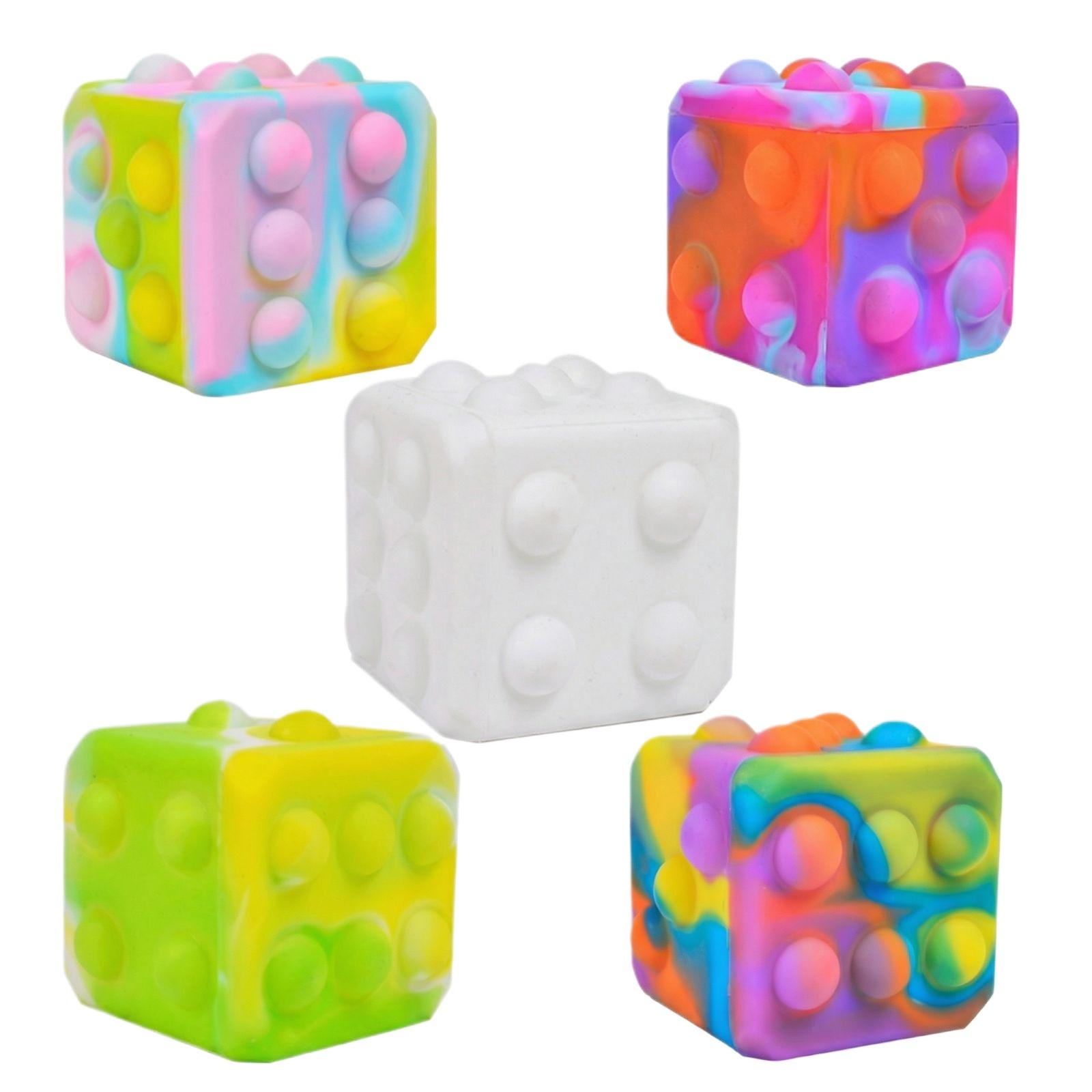 

Children s Educational Squeezable Stress-Relieving Square Silicone Bubble Ball One Size