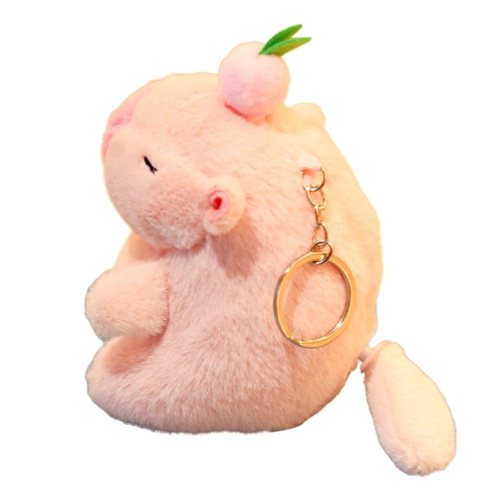 Plush Wagging Tail Capybara Doll Cute Fluffty Animal Doll Creative Cartoon Capybara Doll  Kids Toy