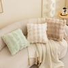 2PC Solid Color Bubble Rabbit Velvet Cushion Cover Autumn Winter Plush Cushion Cover Nordic Sofa Bedroom Pad Waist Pillowcase