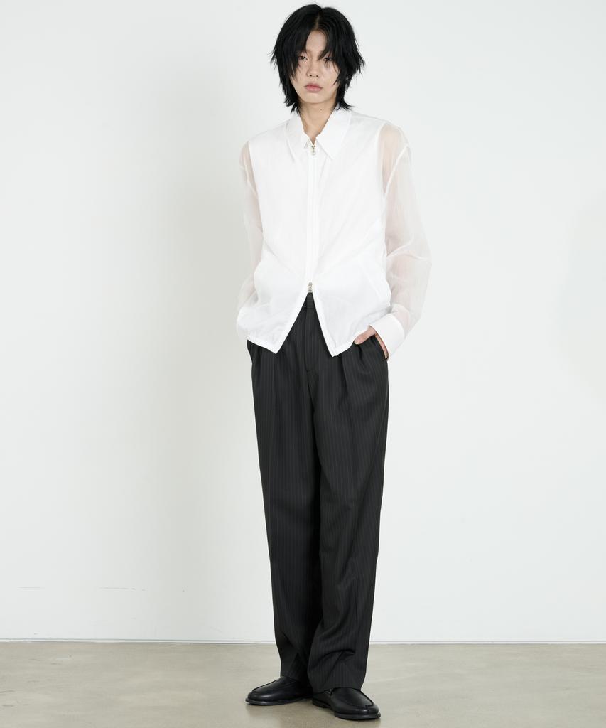 DUSTYWHITE White Haze Zip-Up Shirt