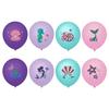 12-inch Mermaid Balloons: Cartoon-Shaped, Purple & Tiffany Blue Pearlescent Latex
