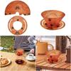 Outdoor Multi-Purpose Tableware Space Saving Ultra Light Tableware Set Reusable Plastic Bowl Plate Cup Filter for Camping Hiking