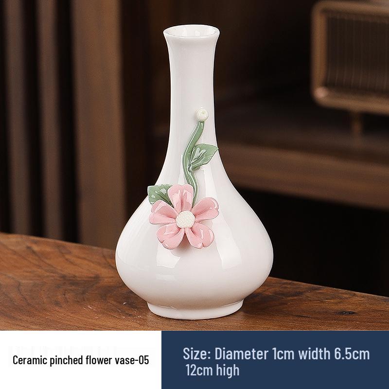 Hand-Pinched Ceramic Vase: Travel Souvenir & Home/Office Decor