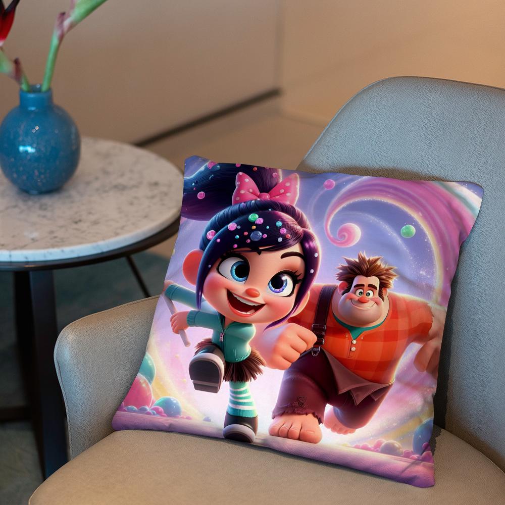 Povlak na polštář Wreck-It Ralph 2 v 1 Oboustranný plyšový povlak na polštář | Auto/Sofa/Postel | Perfektní dárek