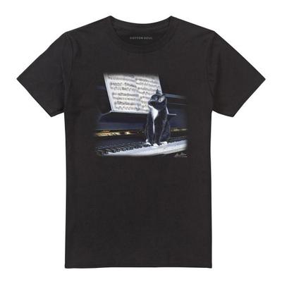 Wildlife Unisex Erwachsenen Kätzchen On The Keys T-Shirt