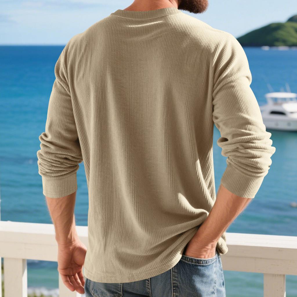 Men  Retro  Loose  Leisure  Long Sleeves  Upper Garment