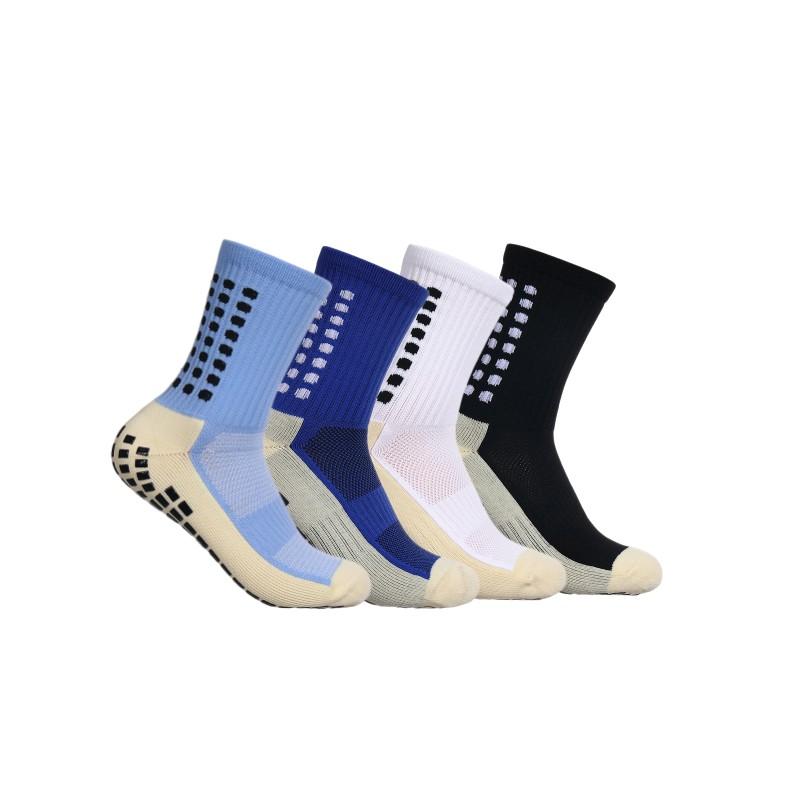 

4 пары новых противоскользящих футбольных носков для бейсбола и бадминтона для мужчин и женщин, для спорта на открытом воздухе