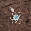 Round Blue Cat'S Eye Stone Sterling Silver Birthday Gift Handcrafted New Pendant PP-18-44