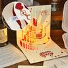 Four-Layer Birthday Cake Happy Birthday Card 3D Message Card  Party Party Supplies