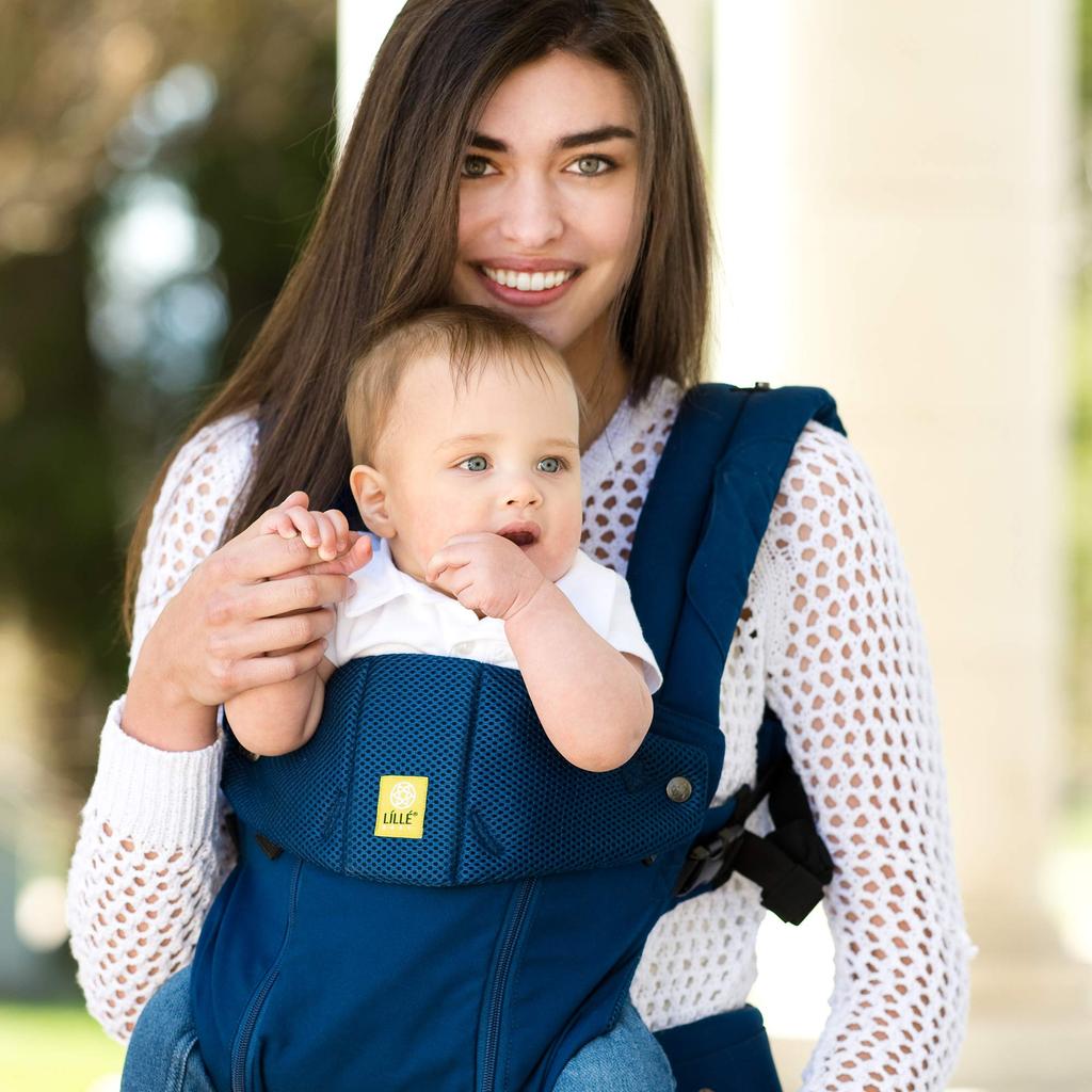 LÍLLÉbaby COMPLETE ALL SEASONS 6-in-1 6-Way Baby Carrier for Newborns and Toddlers, Ergonomic Multi-Position Baby Carrier - Navy