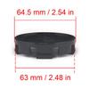 4pcs Outer Diameter 65mm Inner Diameter 63mm Black ABS Car Wheel Center Hub Cap
