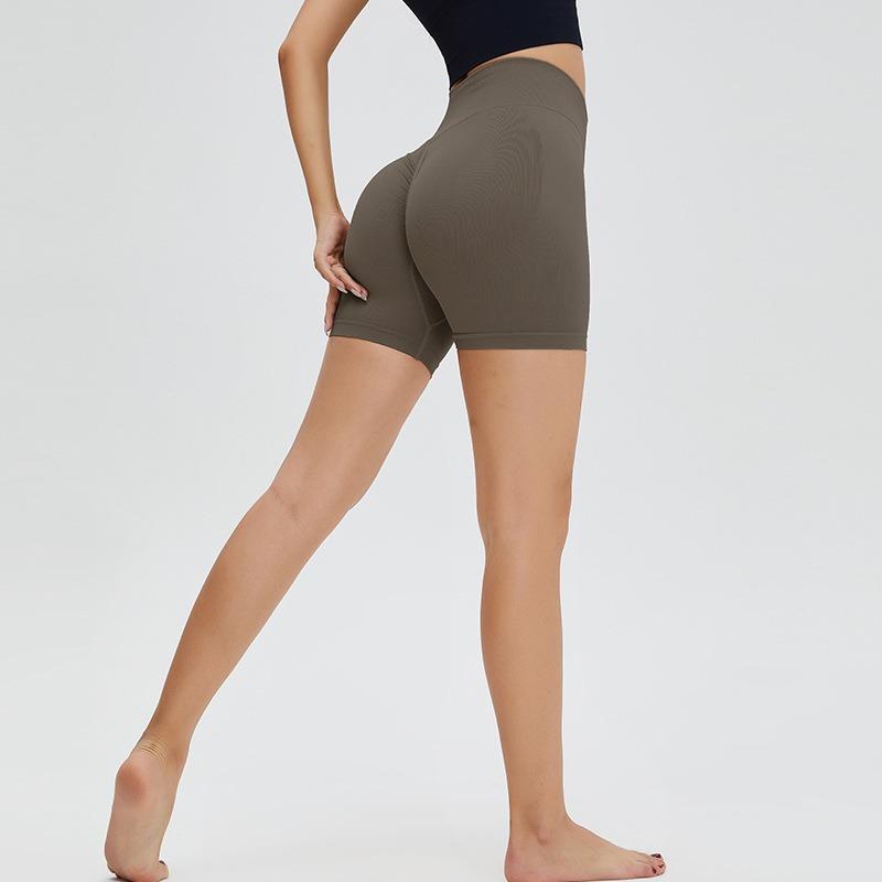 Seamless Three-point Fitness Shorts Women's High-waisted Hip Lift Sports Shorts Tight Quick-dry Yoga Shorts