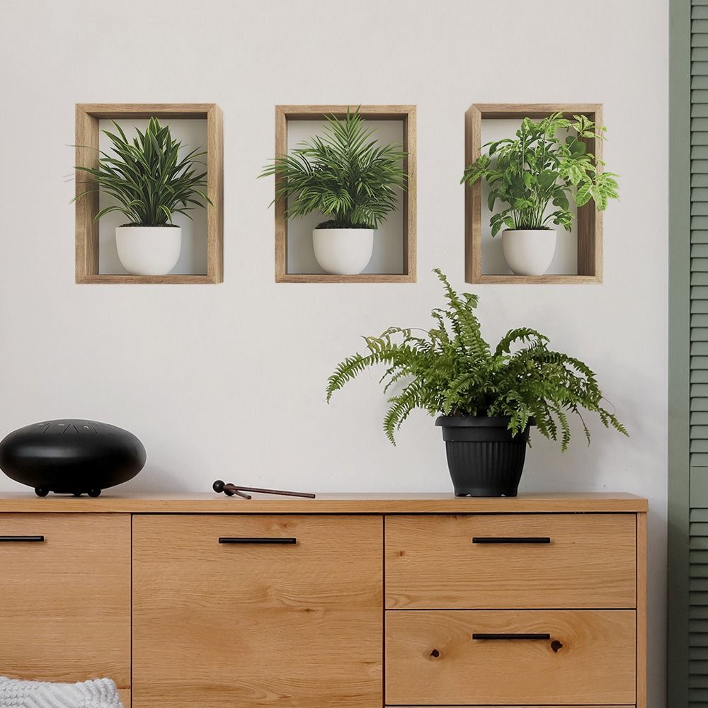 Self-adhesive Wall Stickers Removable Wall Art NEW Potted Plant Decals  Home Decor