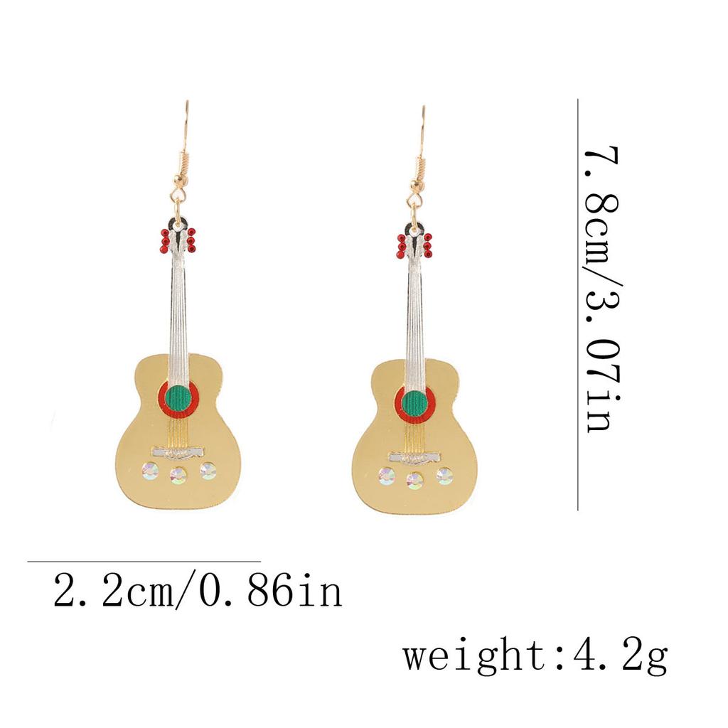 Unique acrylic mirror surface guitar ear hooks with a personalized, fashionable and creative design sense