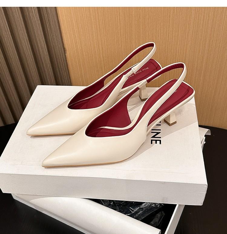 623-13 Classic Bag Head Single Shoes Women's Thin Heels Empty Single Shoes New European and American Style Temperament Pointed High Heels Women's