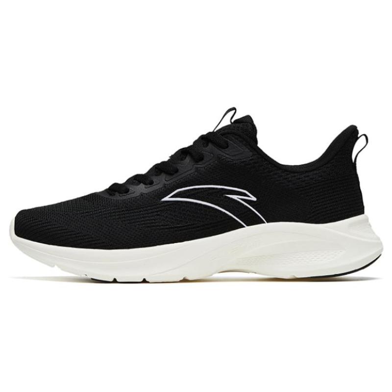 Anta Fabric Cushioning Slip Resistant Abrasion Resistant Breathable Low top Running Shoes Women's Black Sneakers 122325576-2