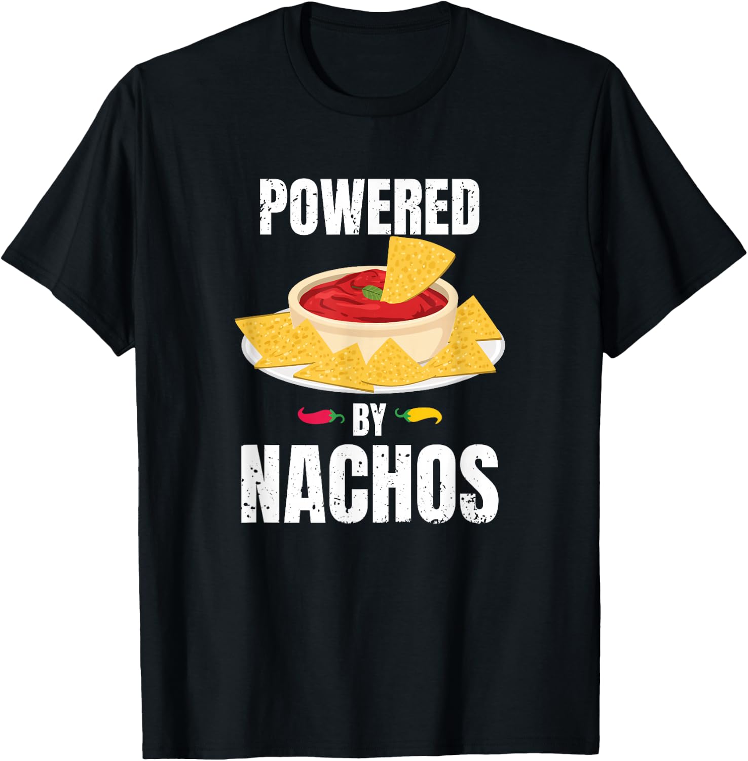 Powered by Nachos! Funny Gift Fun T-Shirt Unisex T-Shirt S