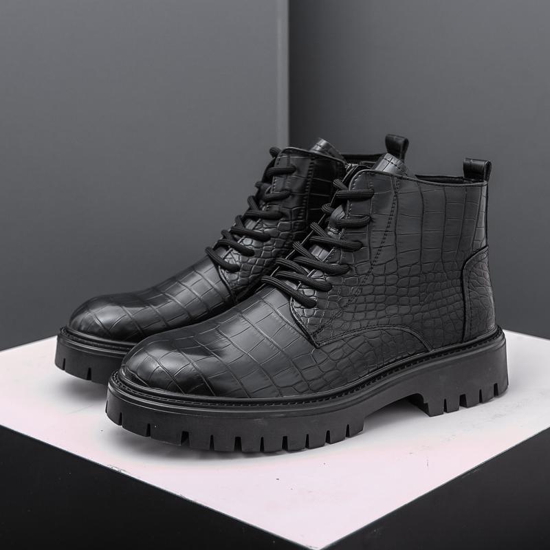 Fashion Genuine Leather Male Ankle Boots Comfortable Chelsea Boots Men's Stylish Formal Business Dress Boots Designer Business Footwear