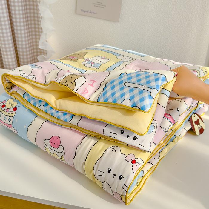 Class A Double Layer Soybean Fiber Quilt for Mothers & Babies - Lightweight Children's Summer Air Conditioning Quilt