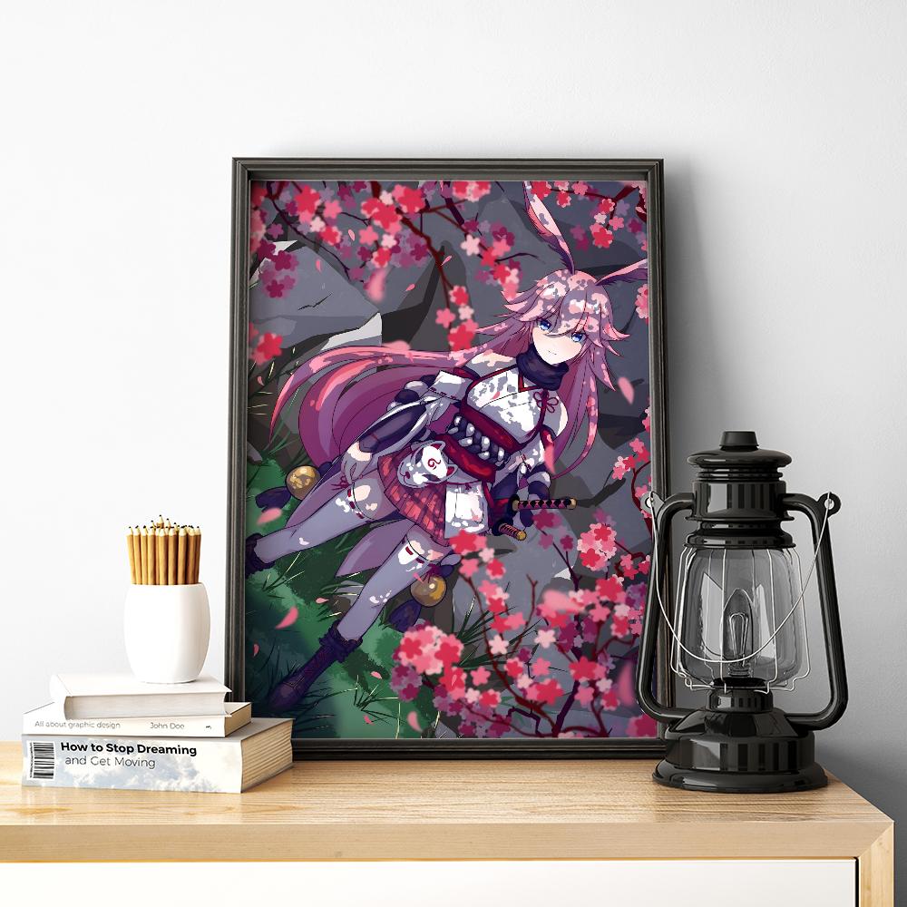 

1 шт. Популярная классическая аниме-игра Honkai Impact 3 Yae Sakura постер HD постеры для дома, комнаты, бара, кафе, декора, искусства, настенной живописи, картины 21cm×30cm NoFrame
