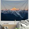 VIKAMA Sternenhimmel und schneebedeckte Berge Wandbehang Dekorative Wandteppich für Zuhause Wohnzimmer Maschinenwaschbar